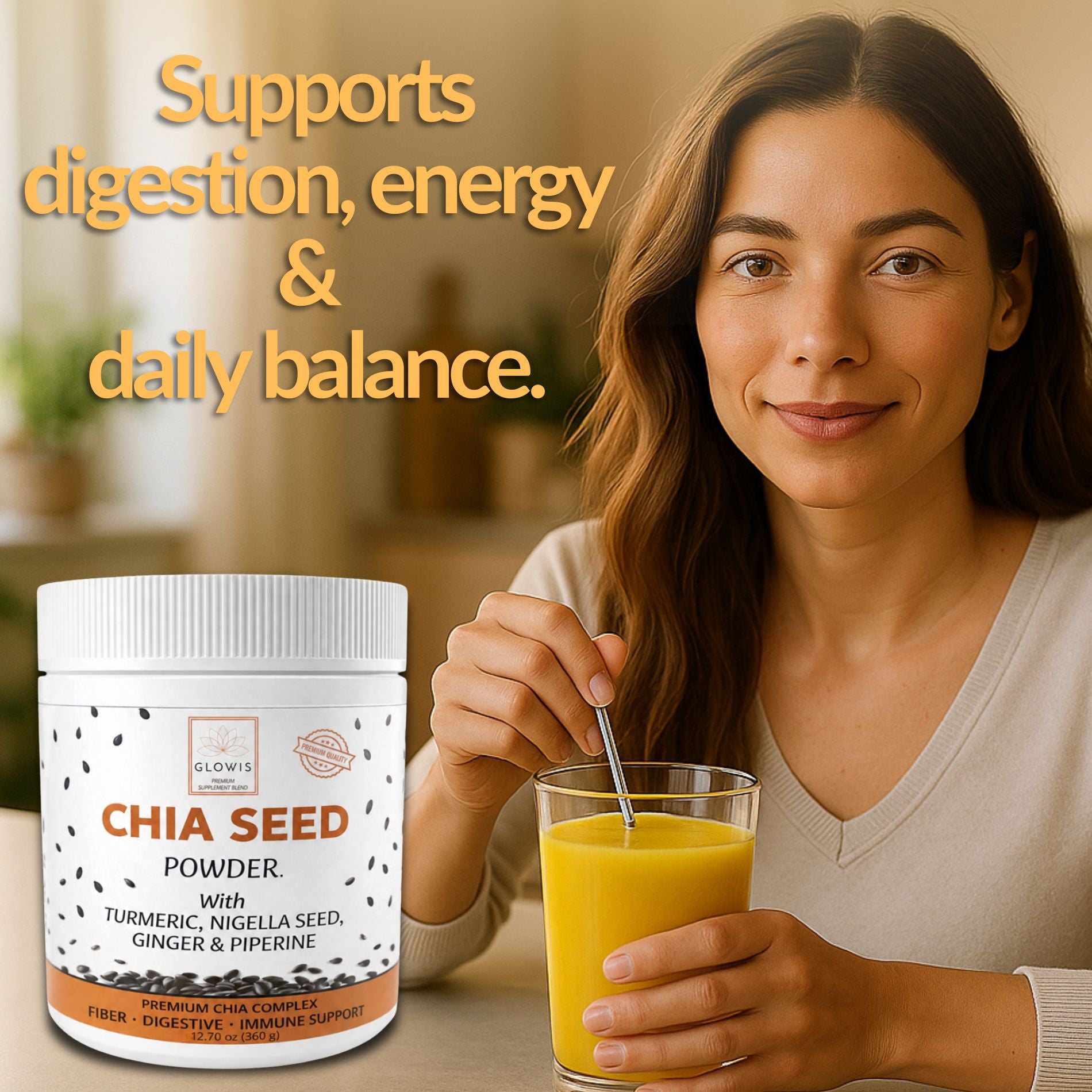 Chia Seed Powder 5-in-1 Superfood Blend | Chia, Turmeric, Black Seed & Ginger
