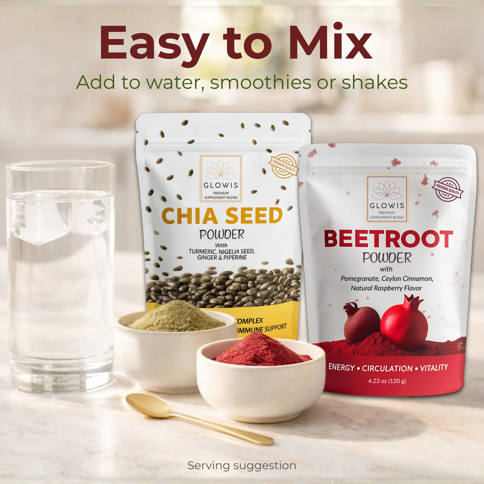 Bundle Set (Beetroot + Chia Seed) Powder