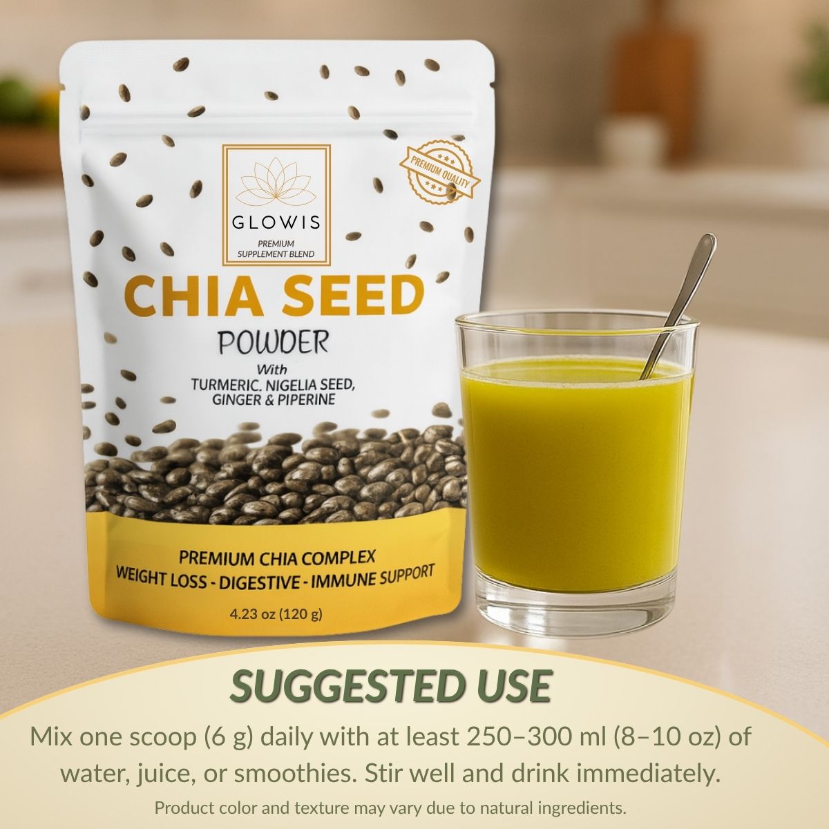 Chia Seed Powder 5-in-1 Superfood Blend | Chia, Turmeric, Black Seed & Ginger