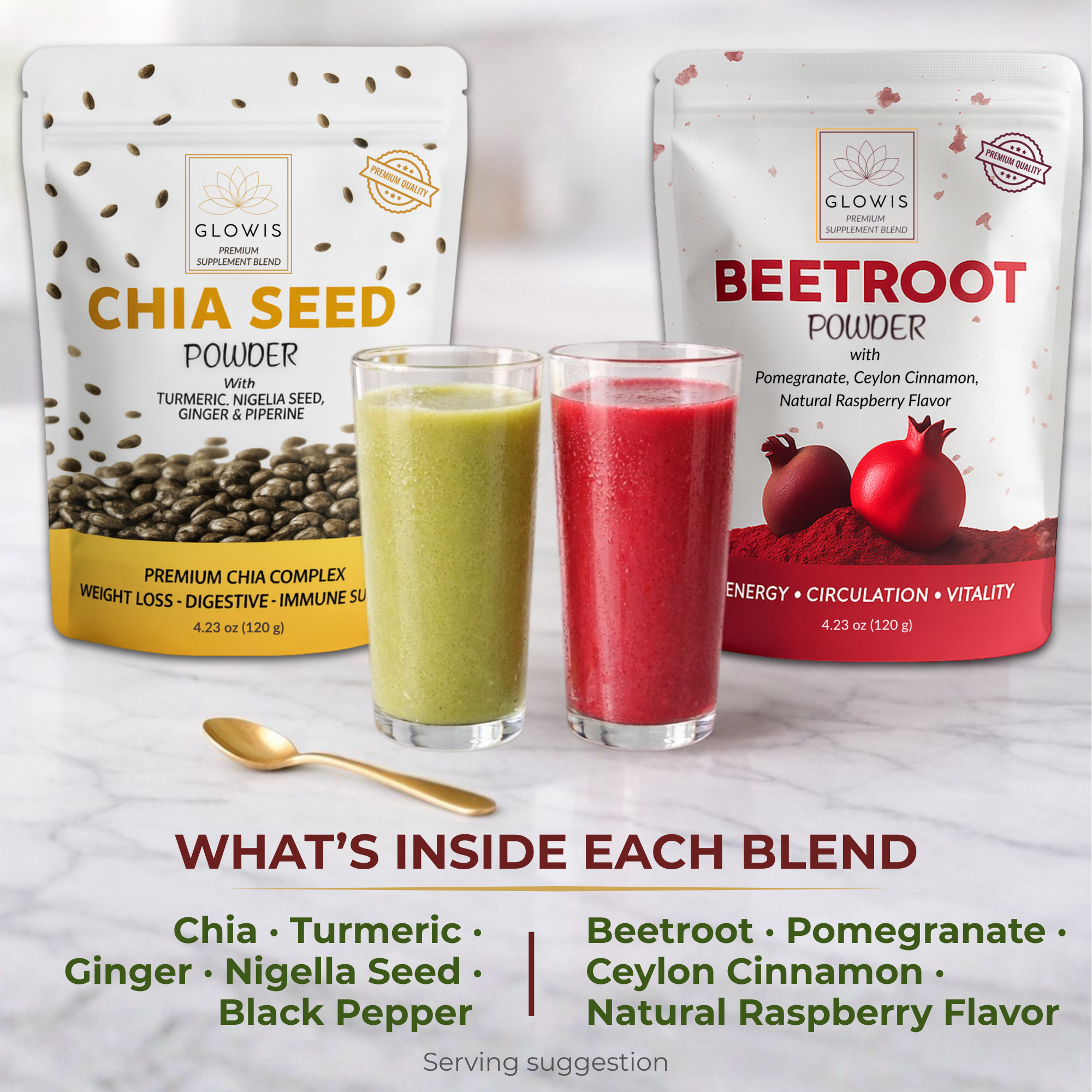 Bundle Set (Beetroot + Chia Seed) Powder